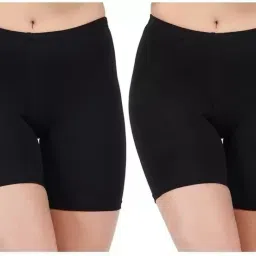 Pack of 2 Solid Women Multicolor Cycling Shorts-image-27