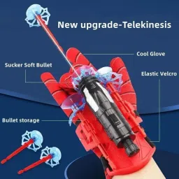 suthar's Spiderman Web Shooters Toy with Gloves For Kids, Web Dart Launcher Wrist Toy Set image 3