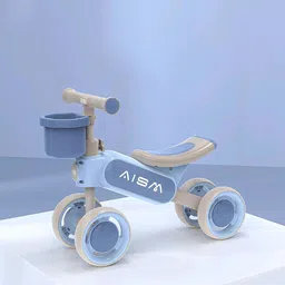 Balance Bike Baby Push Ride-On Car for Toddler Kids 4 Wheels 10 T (inch) Recreation Cycle-image-15