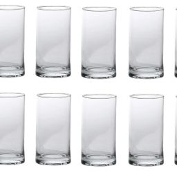 Bottle & 12 Glass Serving Lemon Set, Blue, Clear, Glass - A57 Jug Glass Set-image-96