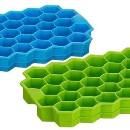 Silicone Ice Cube Tray – Flexible Ice Mold for Freezer – Easy Release Ice Maker Blue, Green Silicone Ice Cube Tray-4
