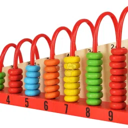 trinkets & more Wooden Calculation Shelf | Abacus Counting Addition Subtraction | Maths Learning Educational Kit Toy for Kids 3+ years image 3