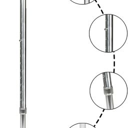 Walking Stick for Men/Women/Old Age People, Aluminium, Height Adjustable - Grey, FHWS01 Walking Stick-12