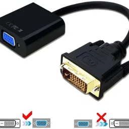 LipiWorld TV-out Cable DVI-D TO VGA ACTIVE CONVERTOR ADAPTER( DVI-D MALE 24+1 PIN TO VGA FEMALE 15 PIN ) - Suitable for connecting latest graphic cards with dvi d out put to VGA display / projectors-24