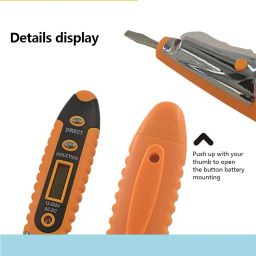 Test Screwdriver Circuit Tester Electric Test Pen Screwdriver Digital Display Digital Voltage Tester-image-50