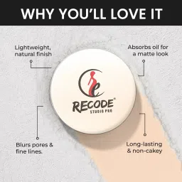 recode Ace of Base Matte Setting - 12Gms No-Hue Powder Compact image 2