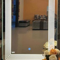 led mirror with touch sensor /triple colours of led light & dimmable function Bathroom Mirror-picture-15