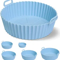 (Set of 6) Reusable, Silicon, Non-Stick Baking Tray Liner for Air Fryer Airfryer Tray-picture-22