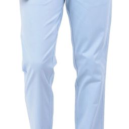 Men Regular Fit Light Blue Cotton Blend Trousers-image-11