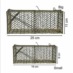 Set of 2 Pcs Combo Big & Small Combo Rat / Mouse / Chuhaa Trap Iron Live Trap Live Trap-10
