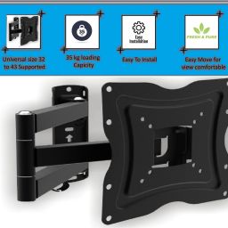 Heavy Duty Wall selves Stand for 23 to 43 inch LED/LCD TV (Black) Iron Wall Shelf-image-58