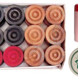 Wooden Carrom Coins,(Carrom goti) with 1 Striker and 1 Powder Carrom Pawns-picture-22