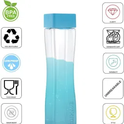 2mech Plastic water bottle set for fridge bottles square 840 ml Bottle image 2