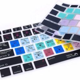 Saco Hotkey Shortcuts Keyboard Cover Silicone Protective Skin Keyboard Protector with Touch ID A2337 M1 Chip US Layout (NOT FIT for 2018-2019 Version) - AI Illustrator laptop Keyboard Skin image 3