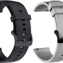 pantan 20mm Black & Grey Soft Silicone Watch Strap/Band with Metal Buckle – All 20mm Smartwatches & Analogue Watches (Pack of 2) Smart Watch Strap-image-16
