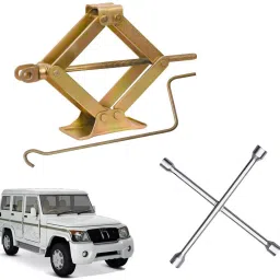 Scissor Jack & 4-Way Wheel Spanner (17x19x21x23 mm) for Bolero Power Plus 2020 Vehicle Jack-image-59