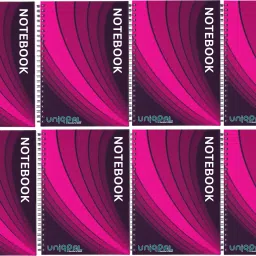 Set of 8 A4 Notebook Ruled 200 Pages-0
