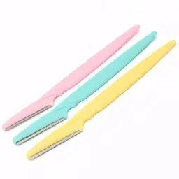 3pcs/set Pro Eyebrow Razor Trimmer Shaper Shaver Hair Remover Set Sharp For Make Up Kit Stainless Steel Cutting (Pack of 3), Men & Women-7