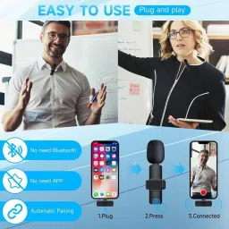 mobone ® K8 Wireless Collar Mic for Type-C Android Cell Phone, Tablets & ios- Microphone image 3