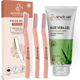 Reusable Face Razor & Aloe vera Gel for Women Facial Hair|Painless Hair Removal, Women-30