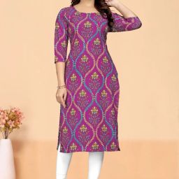 Women Bandhani Crepe A-line Kurta-image-108