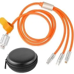 Huntindia 3in1 120W Charger Cable Fast Data Transfer Charging Cable+Carry Pouch Charging Pad-image-80