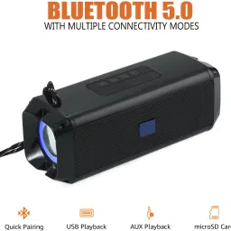 TX -FLO 2024 Portable TWS Speaker &1500mAh (TF)Card/U Disk/AUX Cable for phone in Li-ion 16 W Bluetooth Laptop/Desktop Speaker image 3