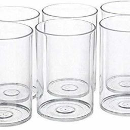 (Pack of 6) Transperant Plastic Glass For Home, Capacity: (6 Pcs) 300 Ml Glass Water/Juice Glass-image-96