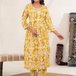 Women Pure Cotton Kurta Palazzo Set-image-3