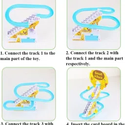zunbella Duck Slide Stair Climbing Toy Escalator with Lights and Music Track Set 3 image 4