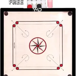 Large 32 inches wooden carrom board with crystal coins, st_Carrom-CD-1126 80 cm Carrom Board-image-20