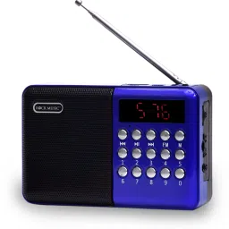 Monrix Pocket Blast Bluetooth Speaker with FM , USB/SD Card and AUX FM Radio Black FM Radio-24