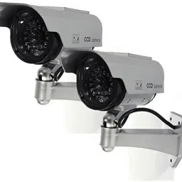 MOHAK MH-321 REAL LOOKING CCTV BLINKING LED DUMMY SECURITY WALL CAMERA 2PCS Wired Sensor Security System-21