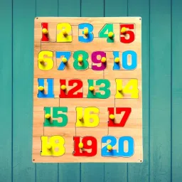 Wooden 1 to 20 Numbers Counting Montessori Educational Pre-School Puzzle Board-image-92