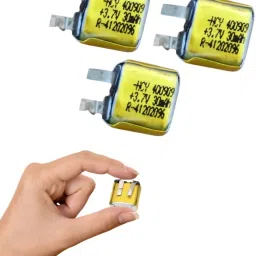 Mini 3.7V high quality 30 mAh Rechargeable Lipo for earphone, buds etc. Battery-image-70