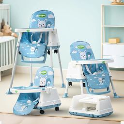 4-in-1 Baby High Chair | Foldable, Adjustable, Safe & Easy to Clean-4