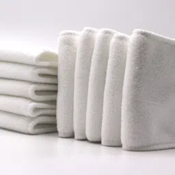 chhota packet 4 LAYER BAMBOO CHARCOAL CLOTH DIAPER INSERTS, LINERS, REUSABLE WASHABLE PADS WHITE (PACK OF 10) image 2