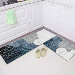 Polyester Non-woven Felt Bathroom Mat (2Pcs - 120*40cm & 60*40cm) Indoor Rug Pad-picture-22