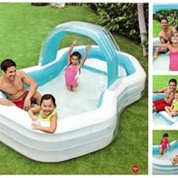 57198 Swim (IND*504) Center Family Cabana Pool 310 X 188 X 130 Cm Blue Inflatable Swimming Pool-42