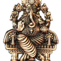 Decorative brass car dashboard idols ganesha lord Decorative Showpiece - 6 cm-image-91