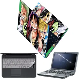 FineArts Laptop Skin with Screen Guard and Key Guard - Monkey D Luffy Roronoa Zoro Sanji Combo Set-image-101