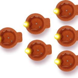 Diwali light battery Operated Traditional Diya Smokeless Water Sensor Led Diyas Plastic (Pack of 30) Table Diya Set-image-74