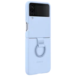 SAMSUNG Soft Silicone Back Cover for SAMSUNG Galaxy Z Flip4 (With Backside Ring, Arctic Blue)-picture-9