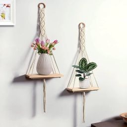 Macrame Wall hangings Shelf Pack of 2-image-1