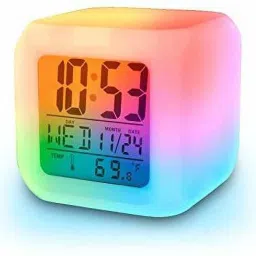 Digital White Clock-14