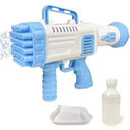 32 Hole Automatic Bubble Gun for Kids with Liquid Tray – (Blue) Toy Bubble Maker-image-65