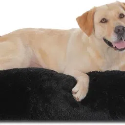 Waterproof Dog Crate Bed,Plush Dog Crate Pad Removable Cover,Faux Fur Dog Bed 4XL Pet Bed-image-9
