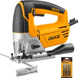 ingco 800W Variable Speed Jigsaw | 4 Step Pendulum Function | 5pcs Saw Blades 0 inch Straight-line Sander-picture-36