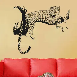 70 cm Wall Animal Design Leopard On Branch Sofa Backdrop Self Adhesive Sticker-image-14