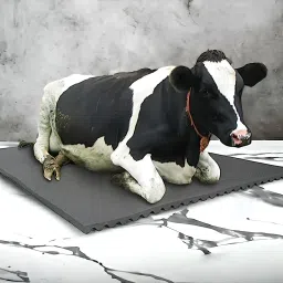Animal Feeding Waterproof Rubber mat BPA Free for Cow, Buffalo, BLACK Cow, Hamster, Dog, Guinea Pig, Miniature Pig Pet Mat-85